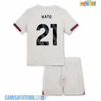 Camisa de time de futebol Chelsea Jorrel Hato #21 Replicas 2º Equipamento Infantil 2025-26 Manga Curta (+ Calças curtas)